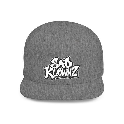 Flat Bill Snapback Cap — Bold "Sad Klownz" Graffiti Logo