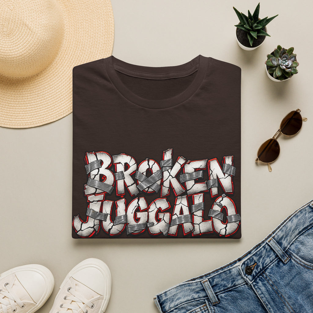 Broken Juggalo Graphic T-Shirt — Distressed Faded Typeface Tee