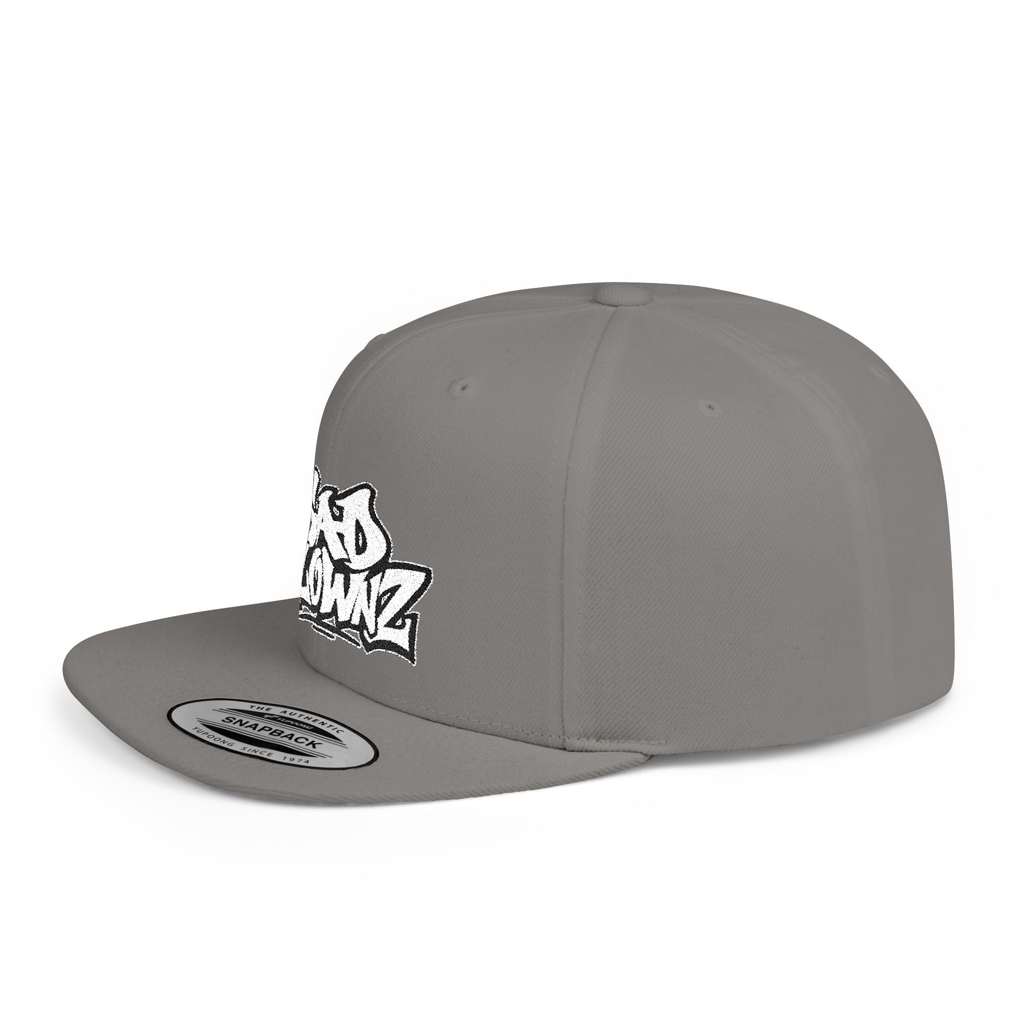 Flat Bill Snapback Cap — Bold "Sad Klownz" Graffiti Logo