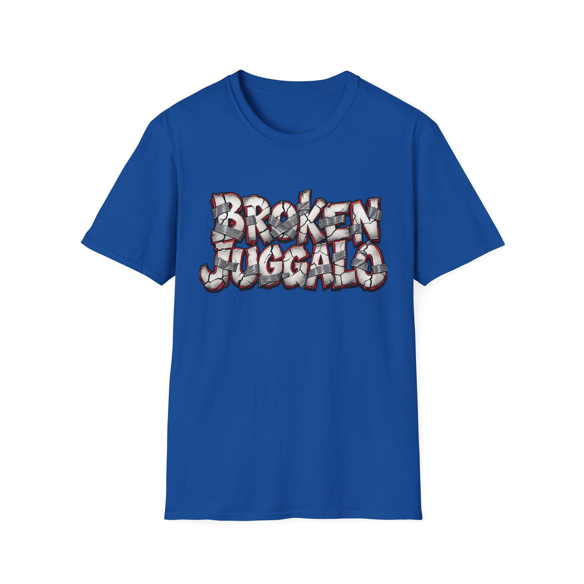 Broken Juggalo Graphic T-Shirt — Distressed Faded Typeface Tee