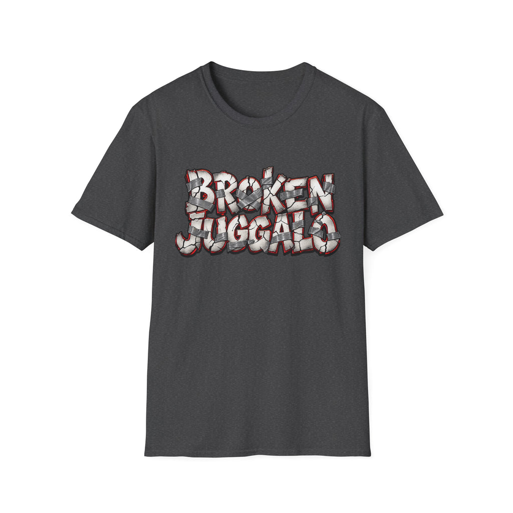 Broken Juggalo Graphic T-Shirt — Distressed Faded Typeface Tee
