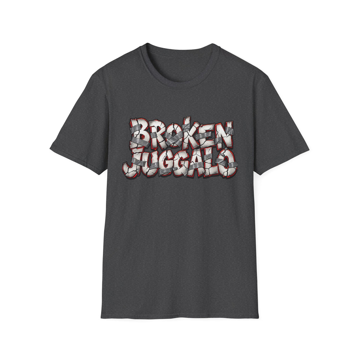 Broken Juggalo Graphic T-Shirt — Distressed Faded Typeface Tee