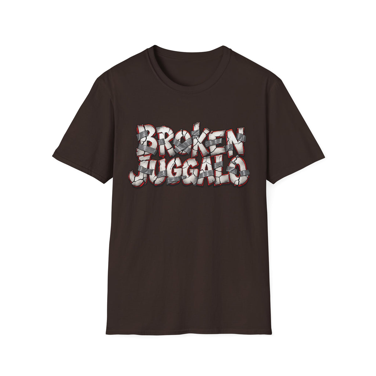 Broken Juggalo Graphic T-Shirt — Distressed Faded Typeface Tee