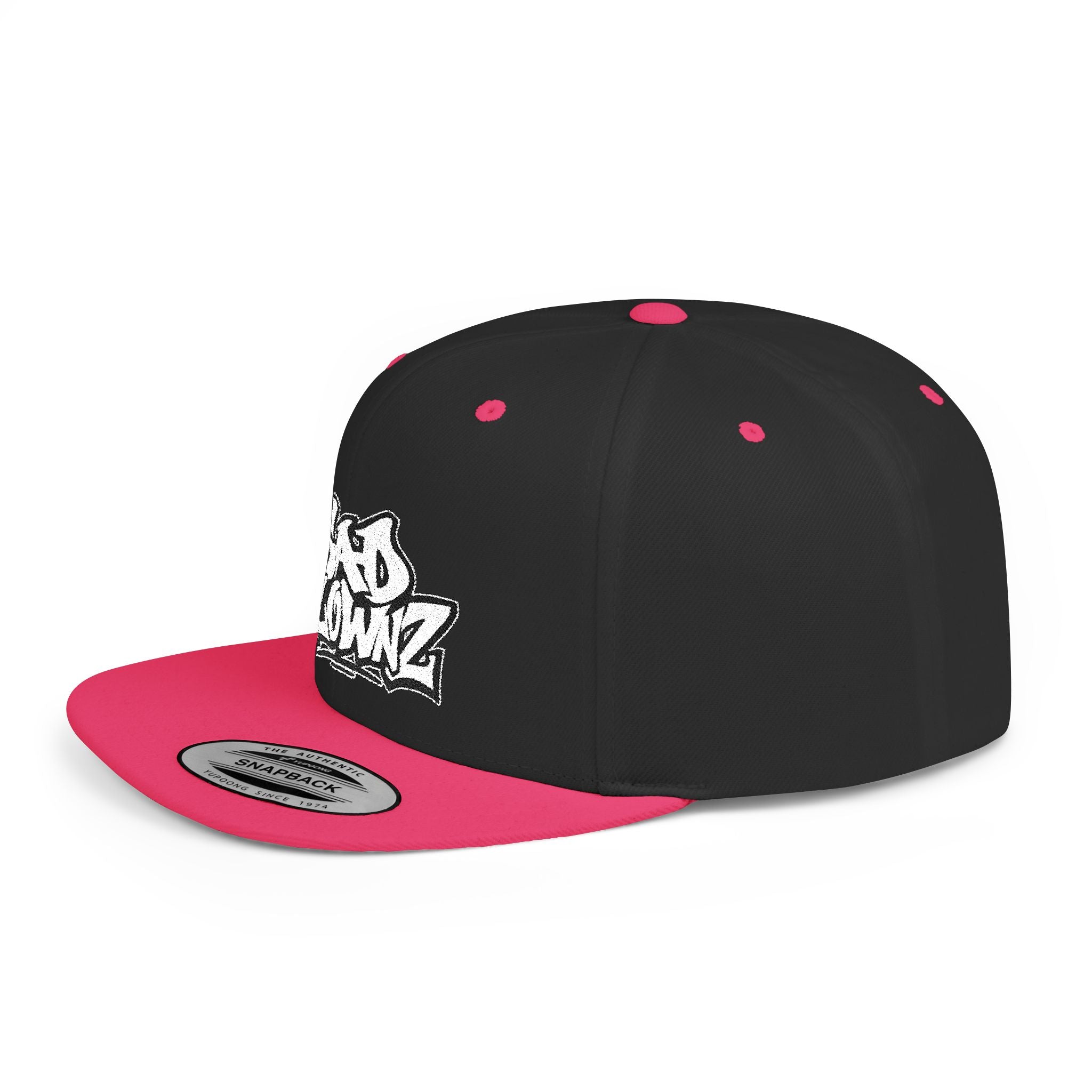 Flat Bill Snapback Cap — Bold "Sad Klownz" Graffiti Logo
