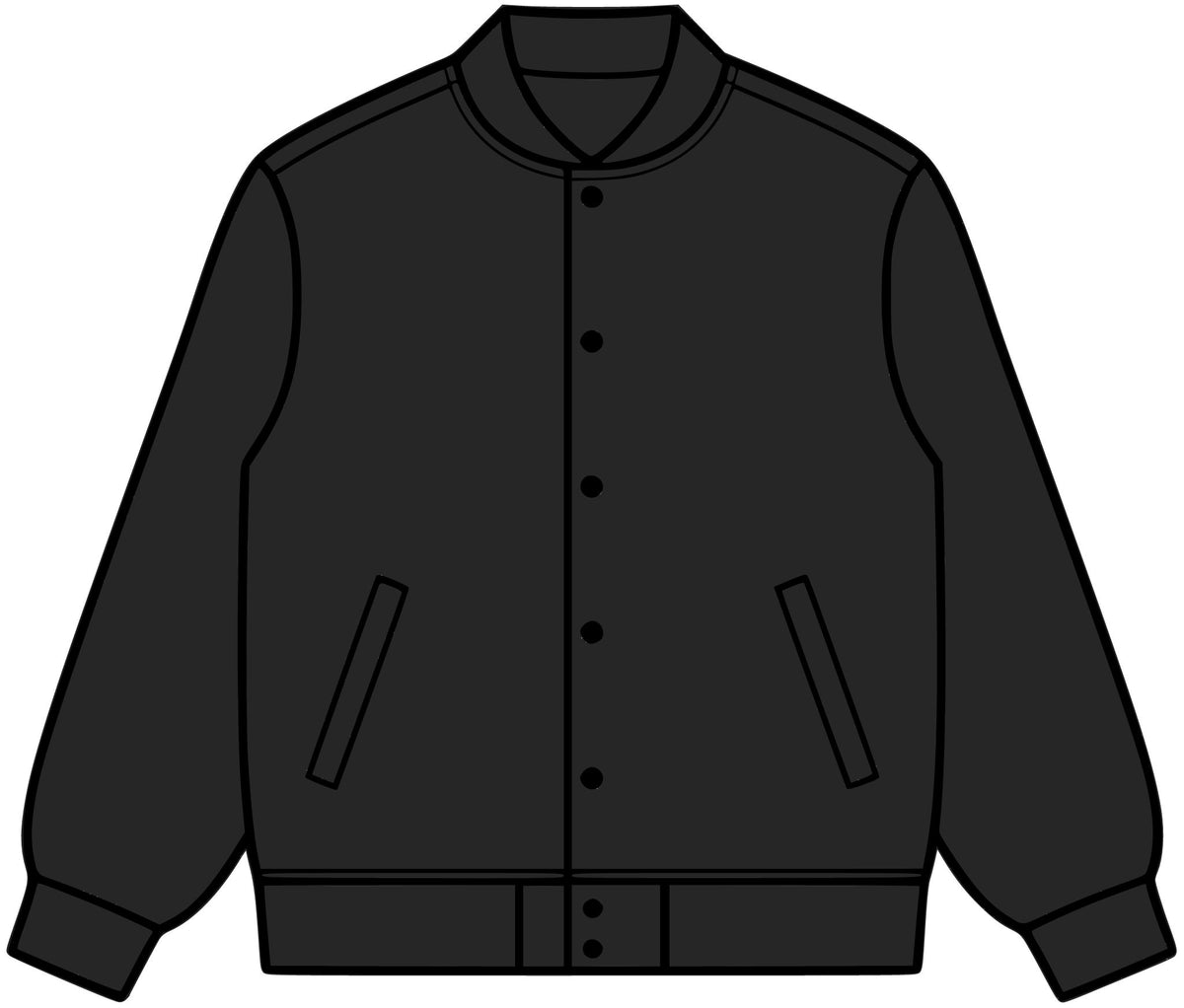 Sad Klownz Black College Bomber Jacket – Varsity Graphic Logo Jacket