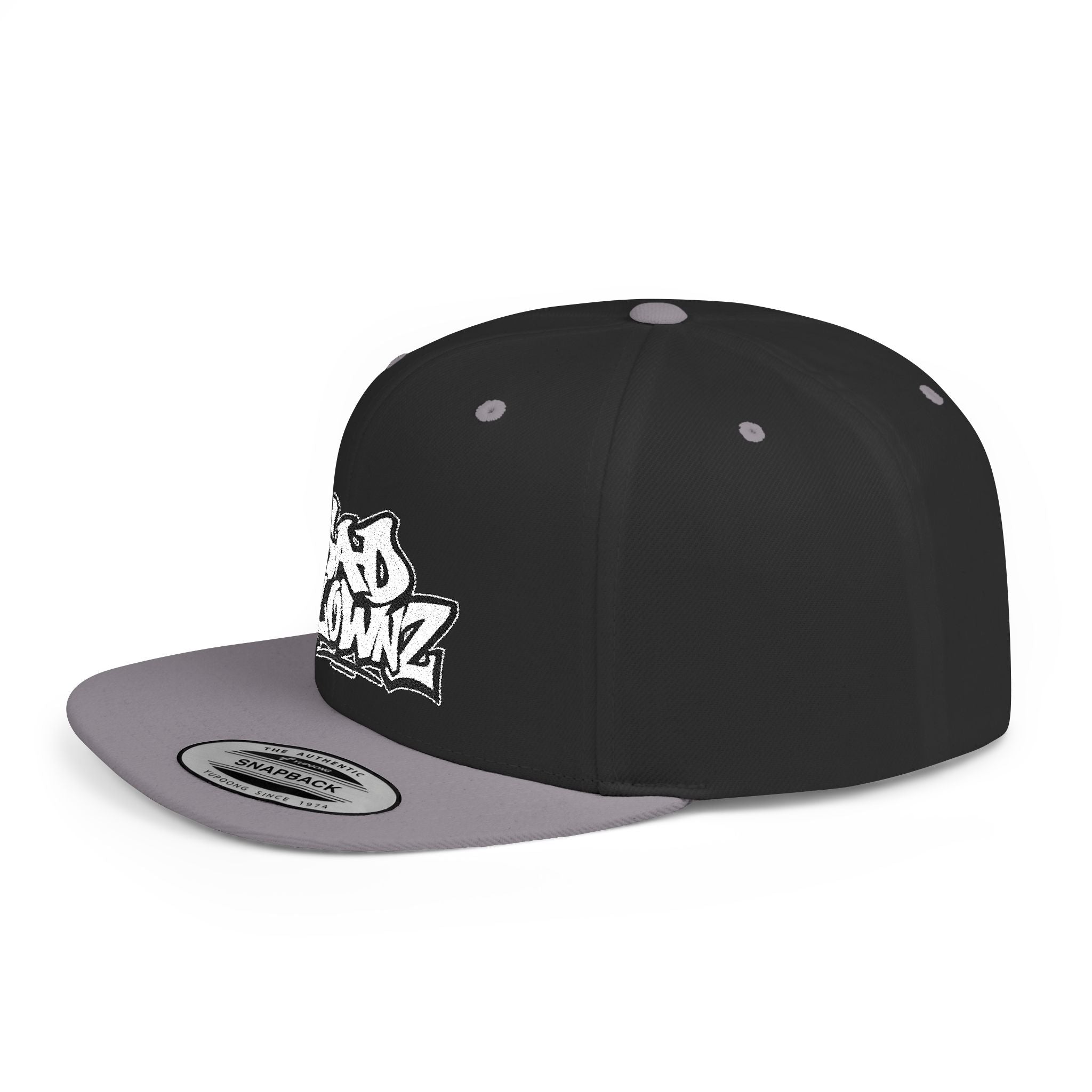 Flat Bill Snapback Cap — Bold "Sad Klownz" Graffiti Logo