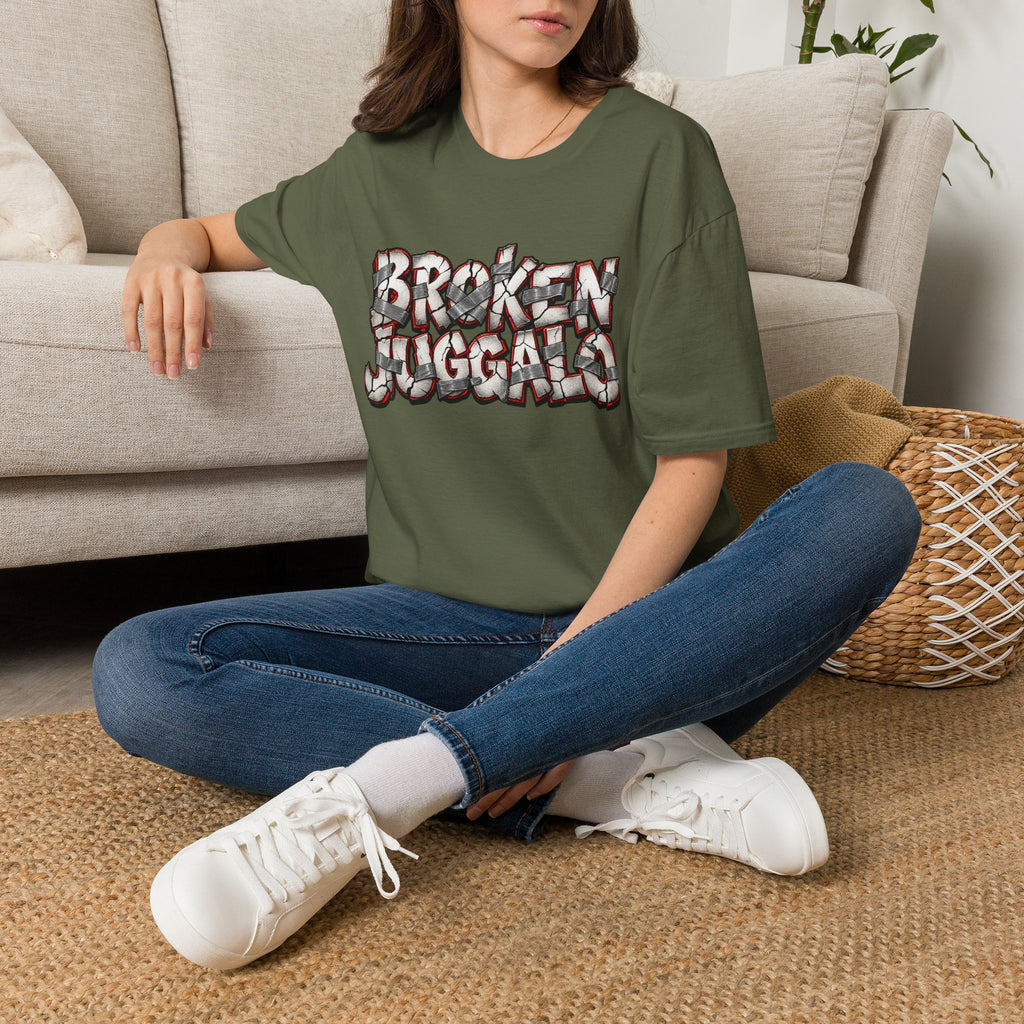 Broken Juggalo Graphic T-Shirt — Distressed Faded Typeface Tee