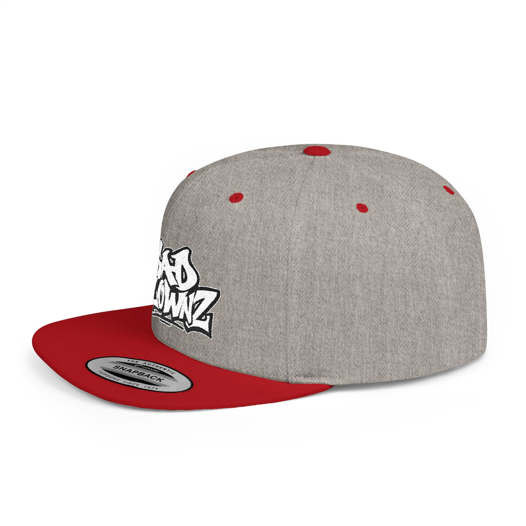 Flat Bill Snapback Cap — Bold "Sad Klownz" Graffiti Logo