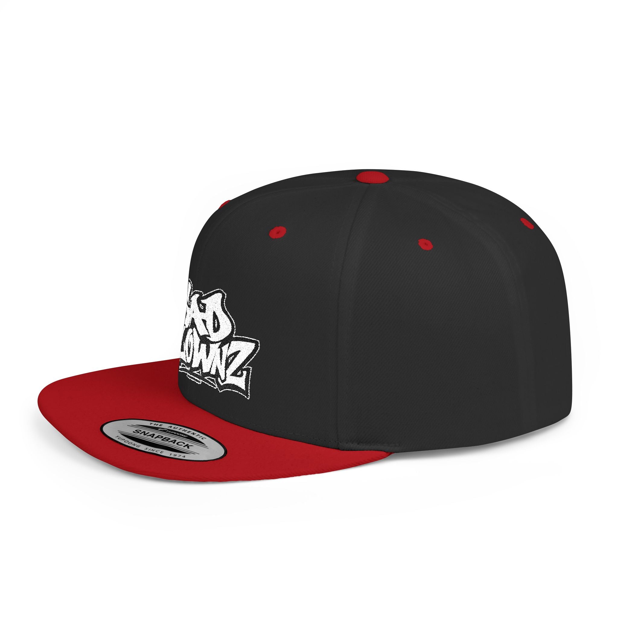 Flat Bill Snapback Cap — Bold "Sad Klownz" Graffiti Logo