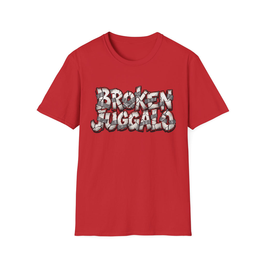 Broken Juggalo Graphic T-Shirt — Distressed Faded Typeface Tee