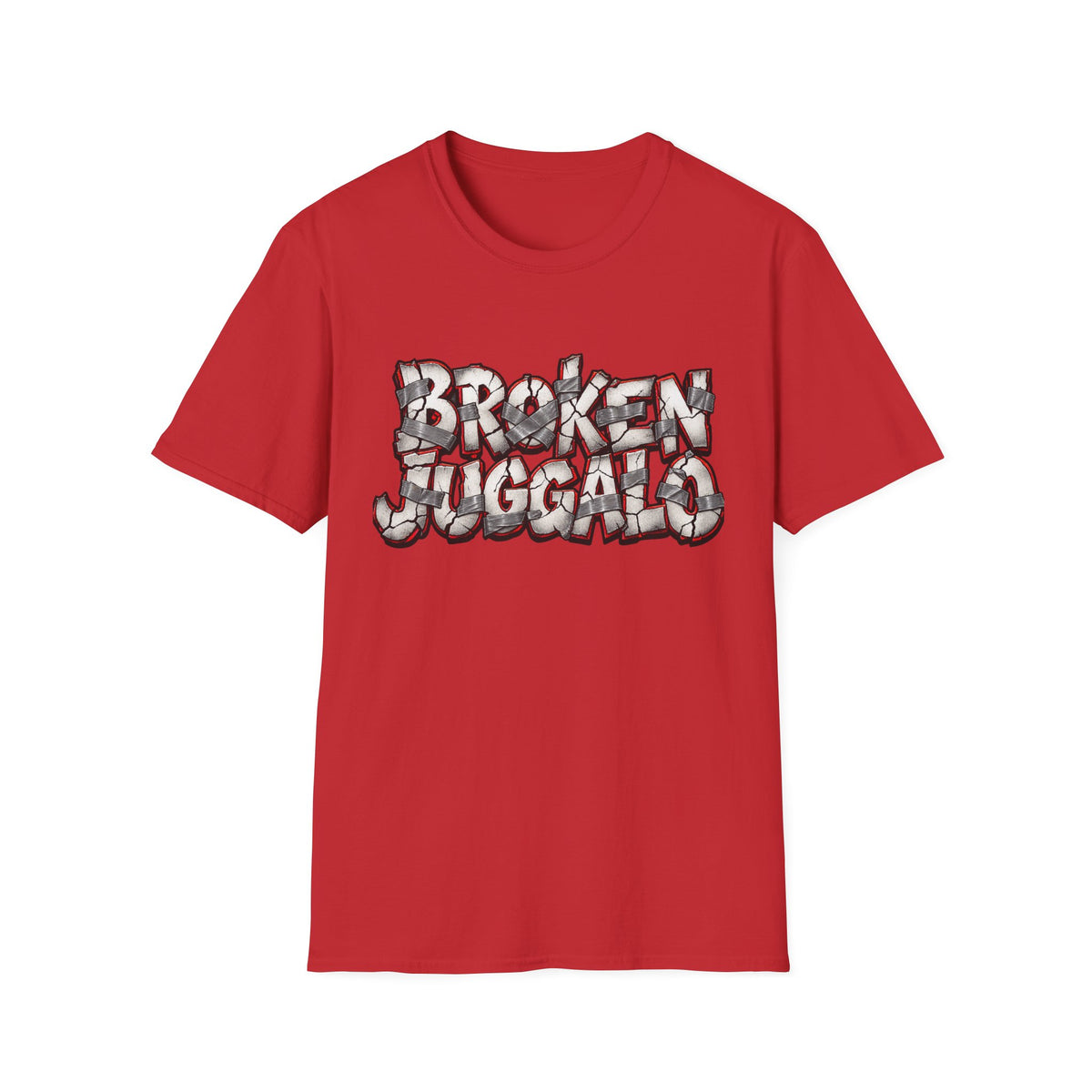 Broken Juggalo Graphic T-Shirt — Distressed Faded Typeface Tee
