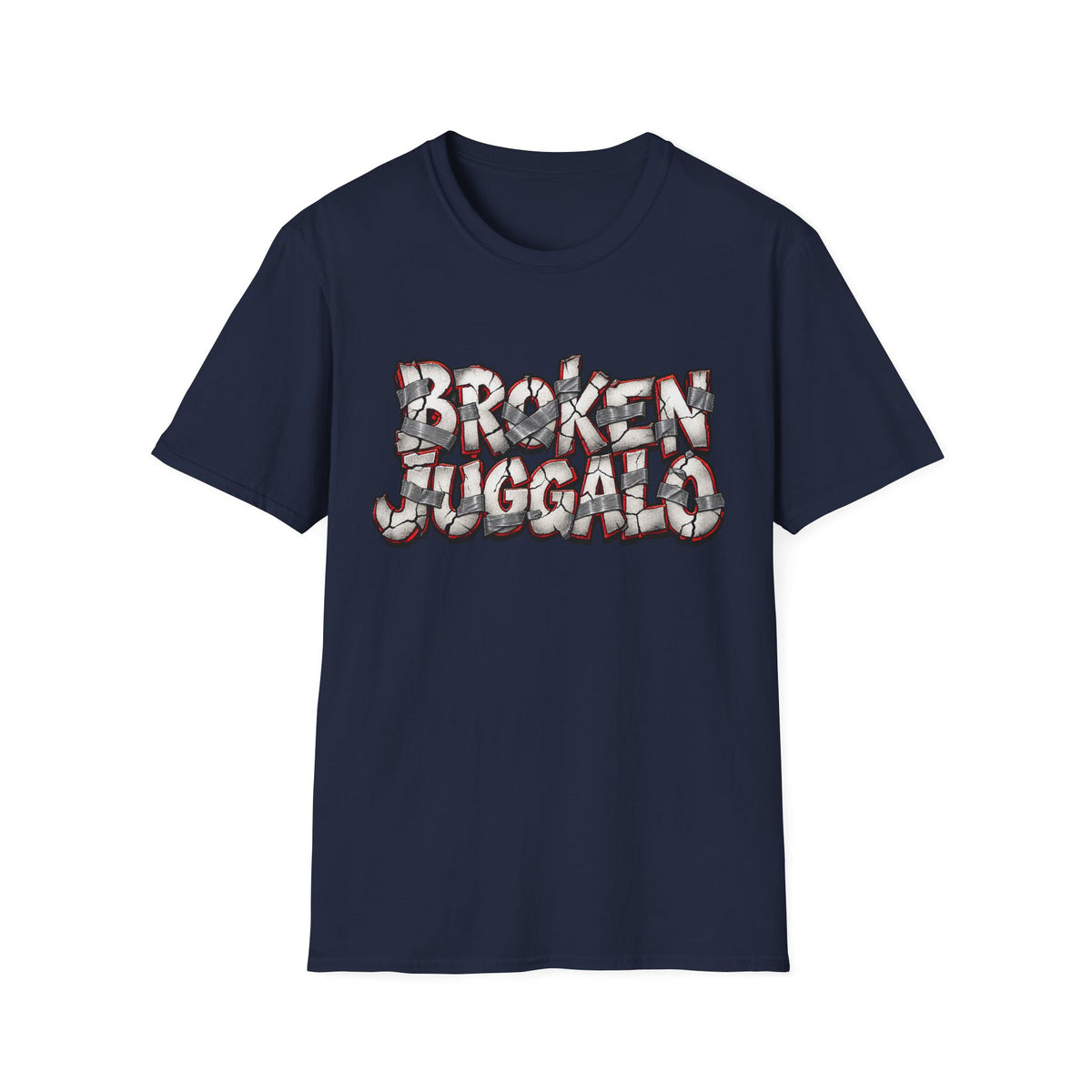 Broken Juggalo Graphic T-Shirt — Distressed Faded Typeface Tee