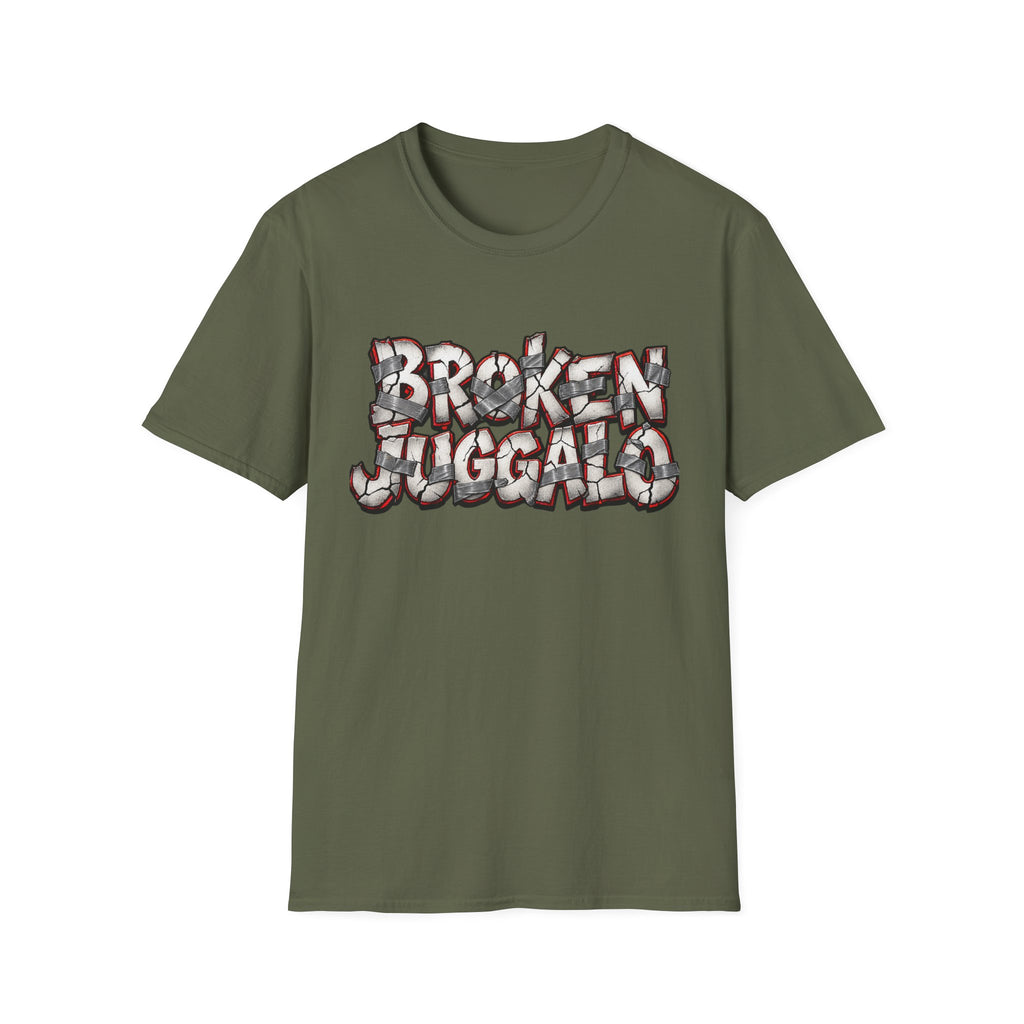 Broken Juggalo Graphic T-Shirt — Distressed Faded Typeface Tee