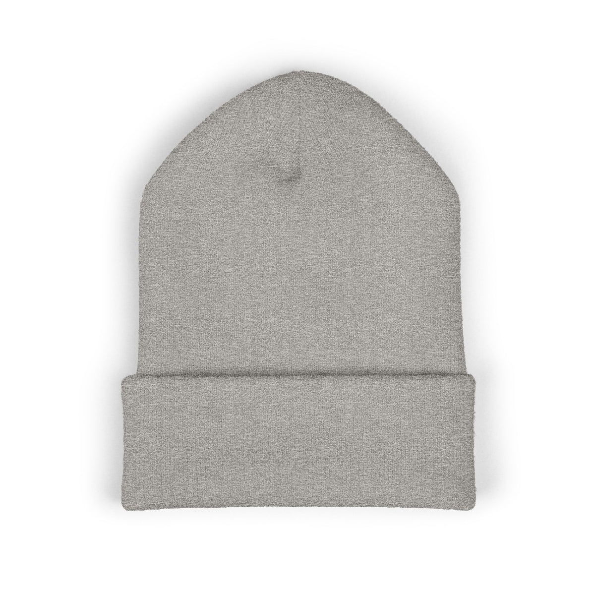 Embroidered "Sad Klownz" Cuffed Beanie — Yellow Knit Winter Hat