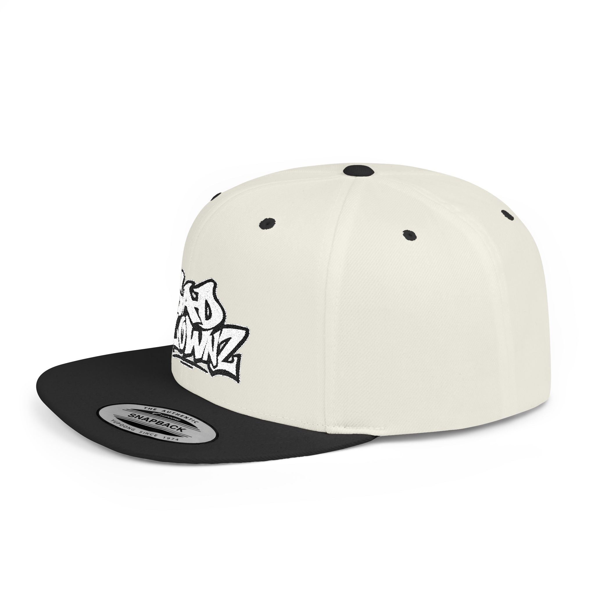 Flat Bill Snapback Cap — Bold "Sad Klownz" Graffiti Logo