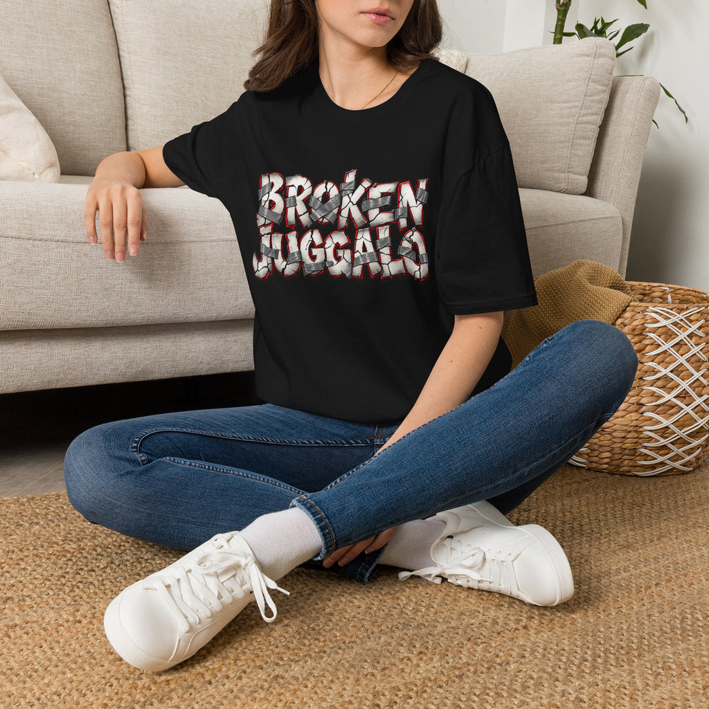 Broken Juggalo Graphic T-Shirt — Distressed Faded Typeface Tee