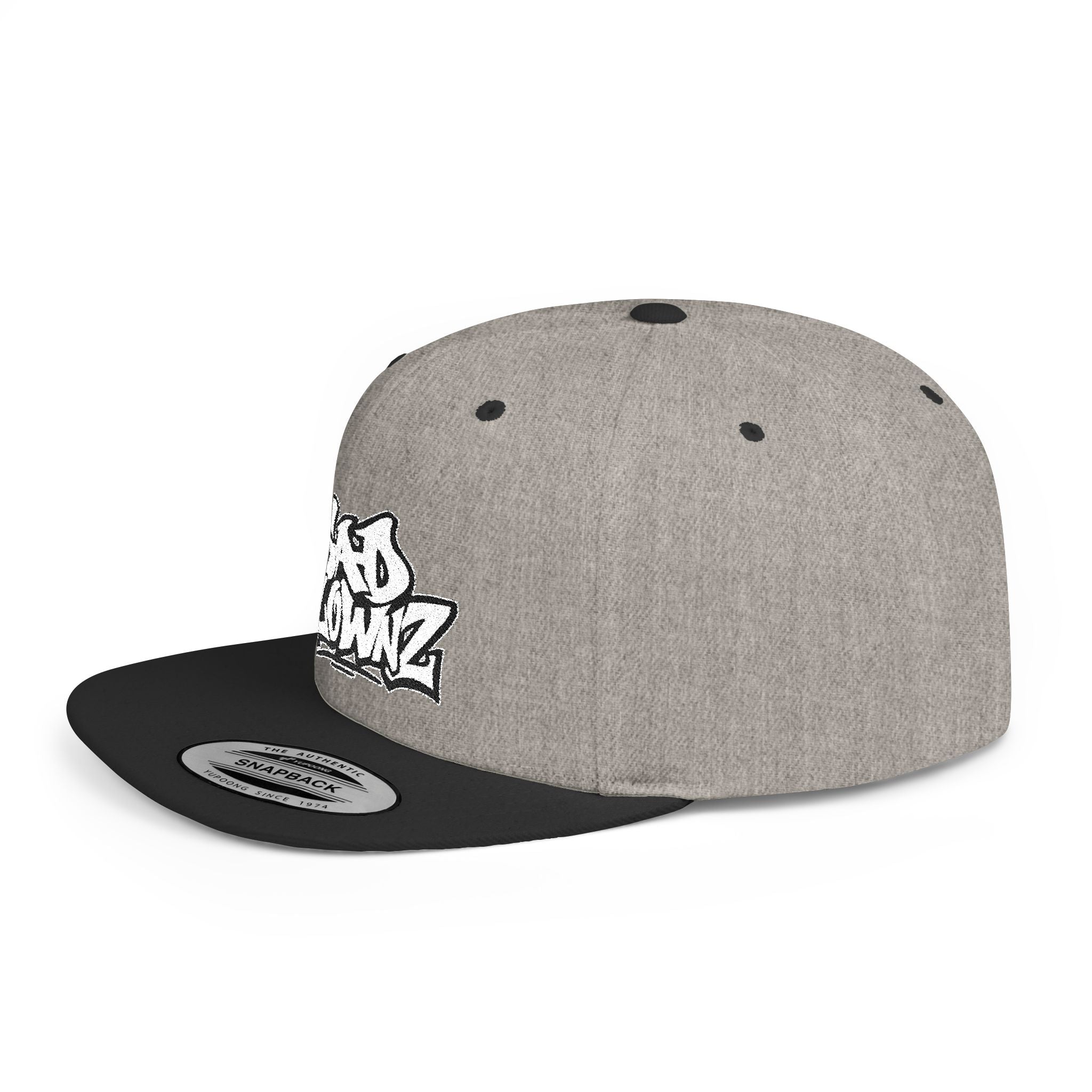 Flat Bill Snapback Cap — Bold "Sad Klownz" Graffiti Logo