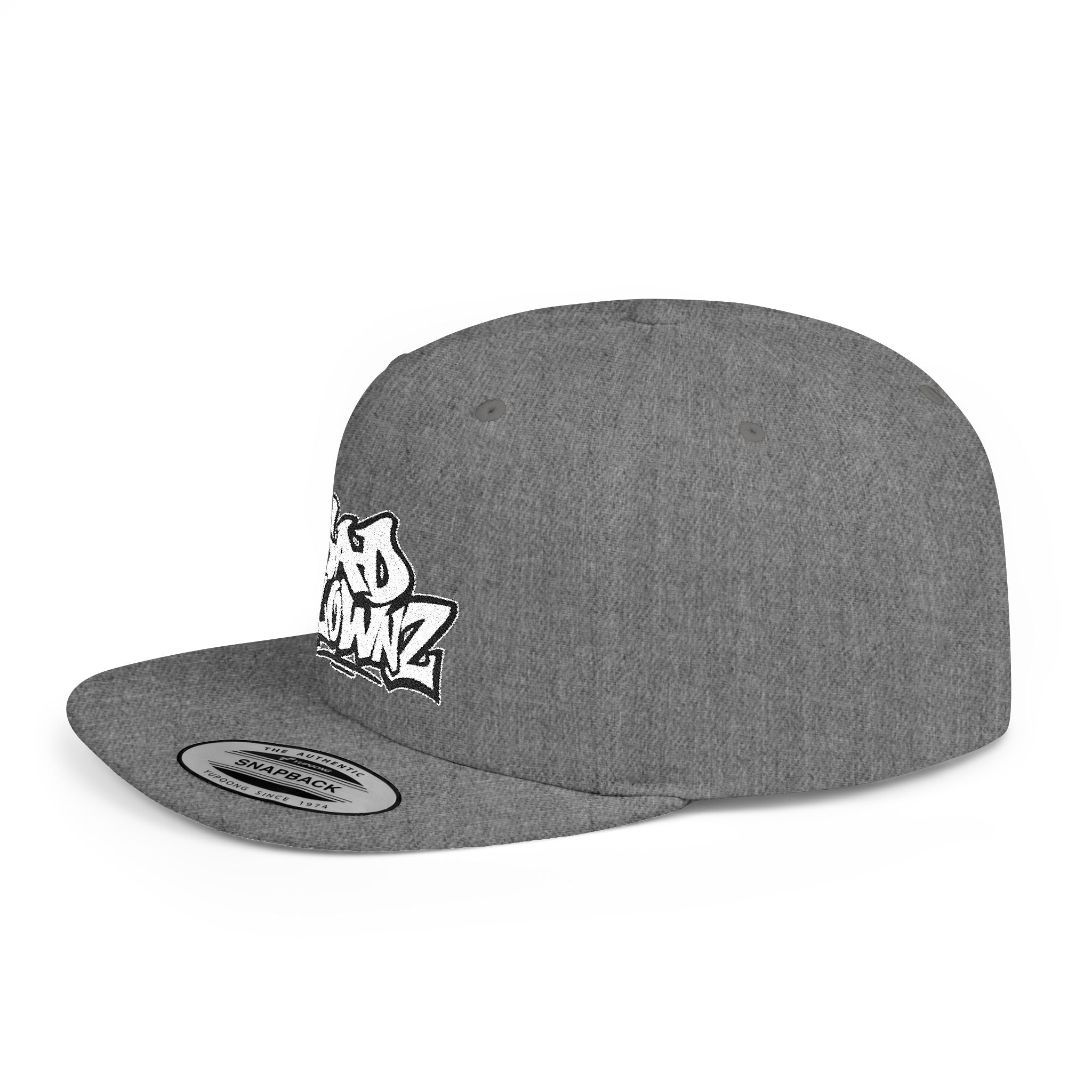 Flat Bill Snapback Cap — Bold "Sad Klownz" Graffiti Logo