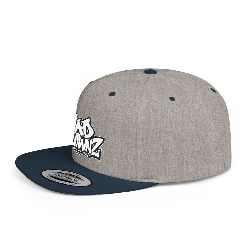 Flat Bill Snapback Cap — Bold "Sad Klownz" Graffiti Logo